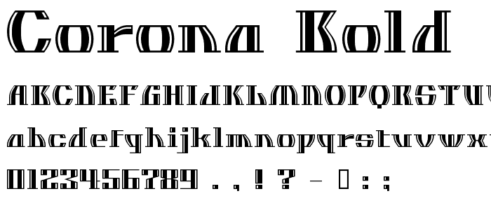 Corona Bold font